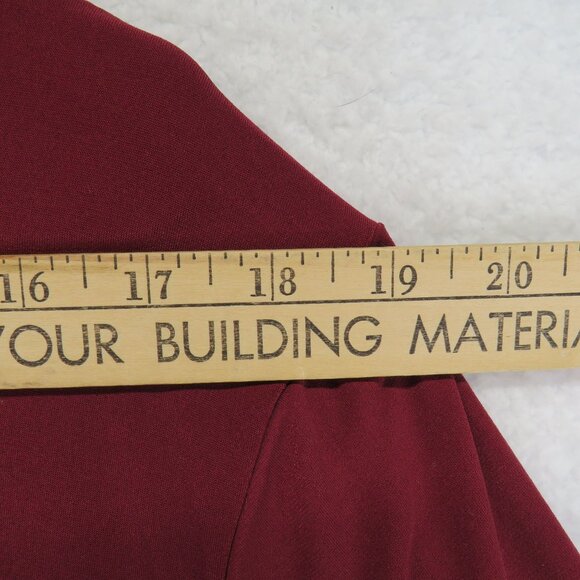 Catherines Shirt Womens Size 1X Red 3/4 Sleeve Tunic Top V Neck Embellished - Picture 6 of 8